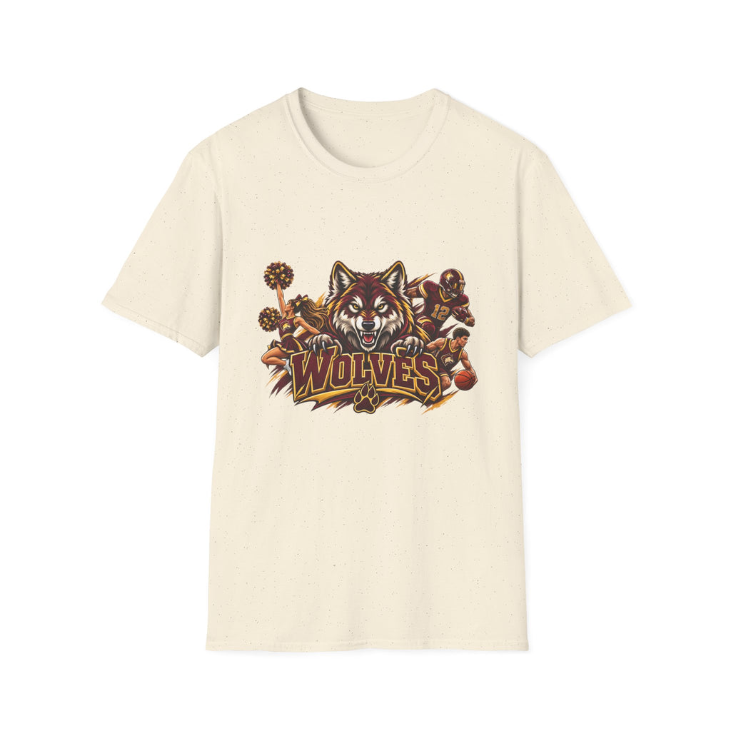 Wolves Mascot T-Shirt — Fierce Wolf Sports Graphic Tee