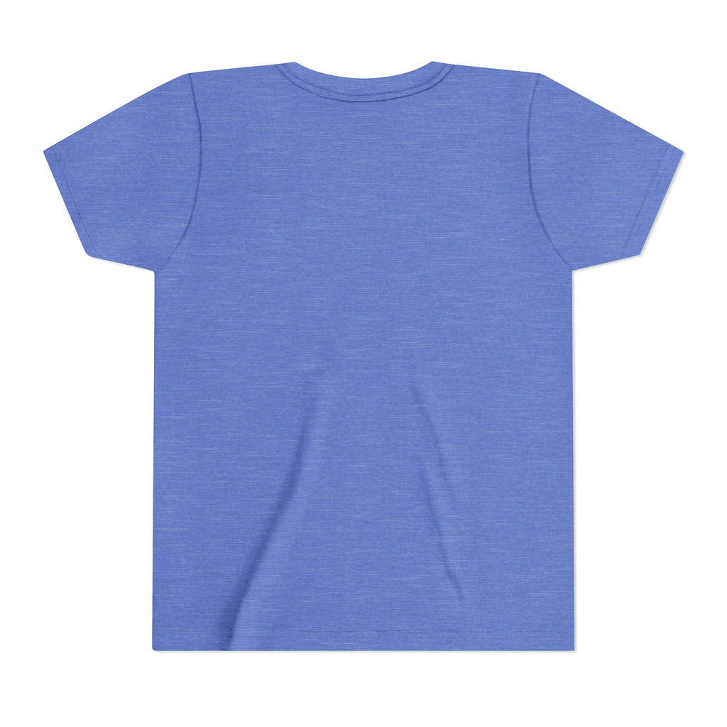 Youth Teacher Tee — Colorful Retro "Teacher" Text with Bow Pencil Graphic