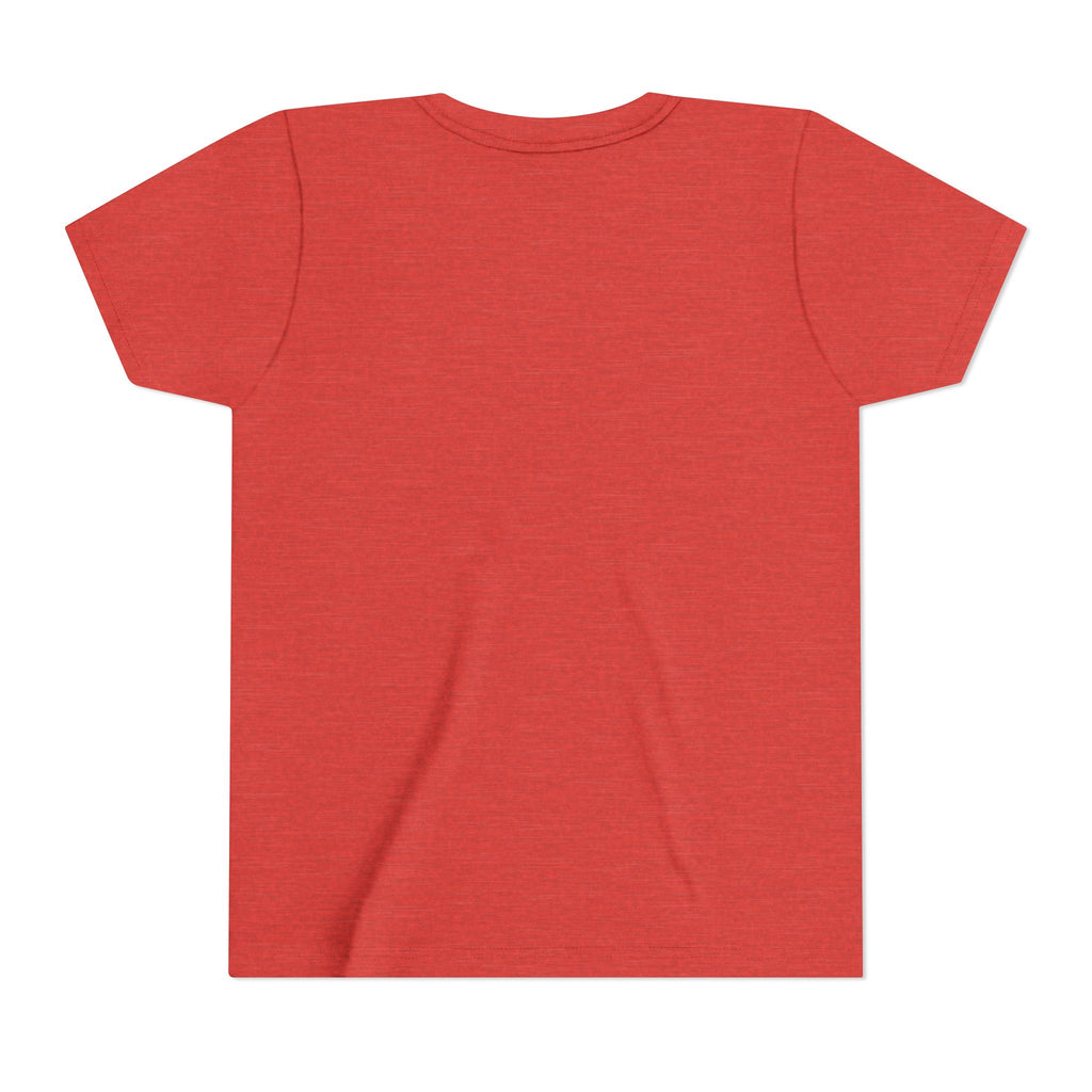 Youth Teacher Tee — Colorful Retro "Teacher" Text with Bow Pencil Graphic