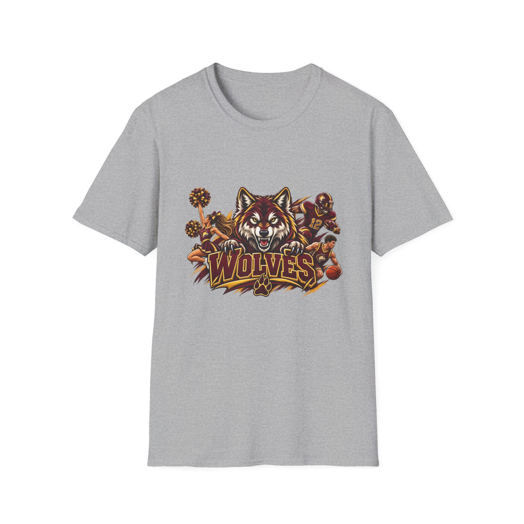 Wolves Mascot T-Shirt — Fierce Wolf Sports Graphic Tee