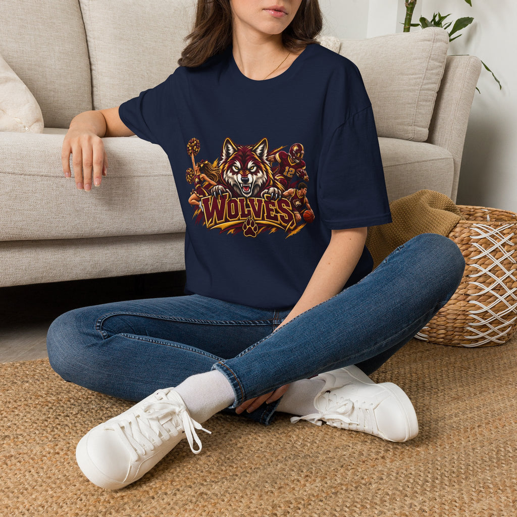 Wolves Mascot T-Shirt — Fierce Wolf Sports Graphic Tee