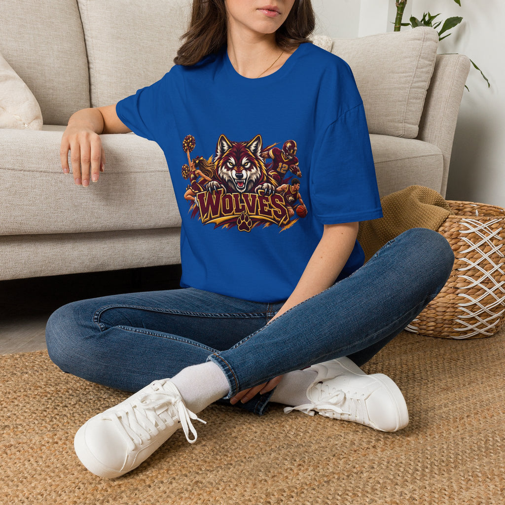 Wolves Mascot T-Shirt — Fierce Wolf Sports Graphic Tee