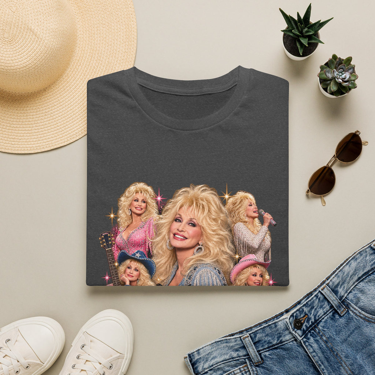 Dolly Parton Graphic T-Shirt — Vintage Collage Country Music Tee