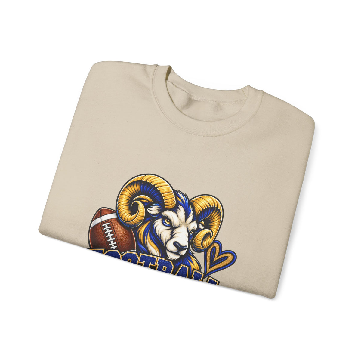 Football Mom Sweatshirt – Ram Mascot Graphic Crewneck