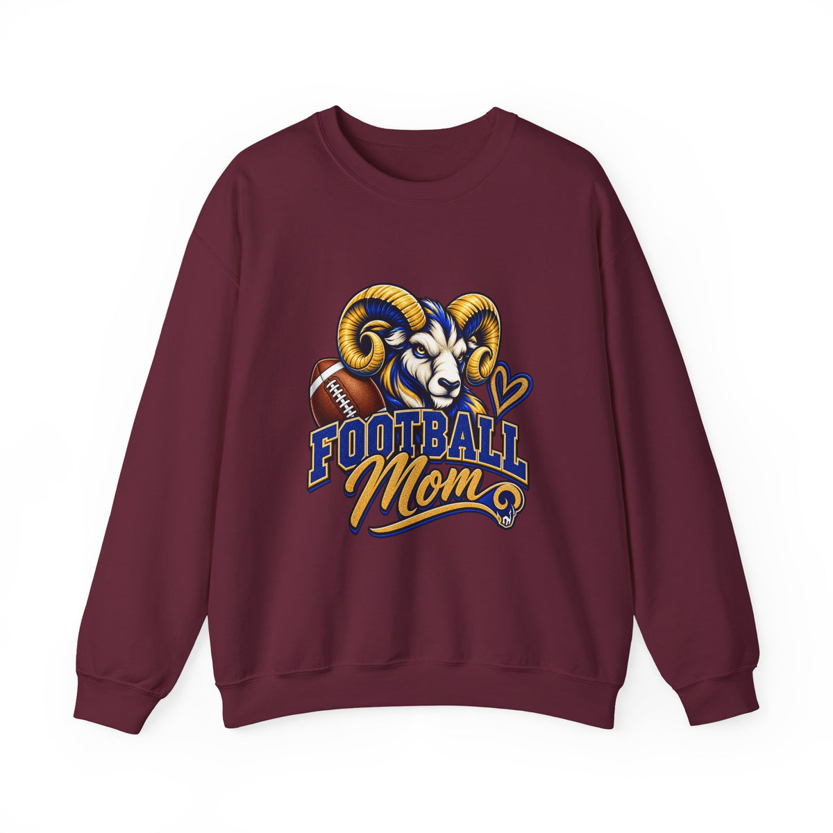 Football Mom Sweatshirt – Ram Mascot Graphic Crewneck