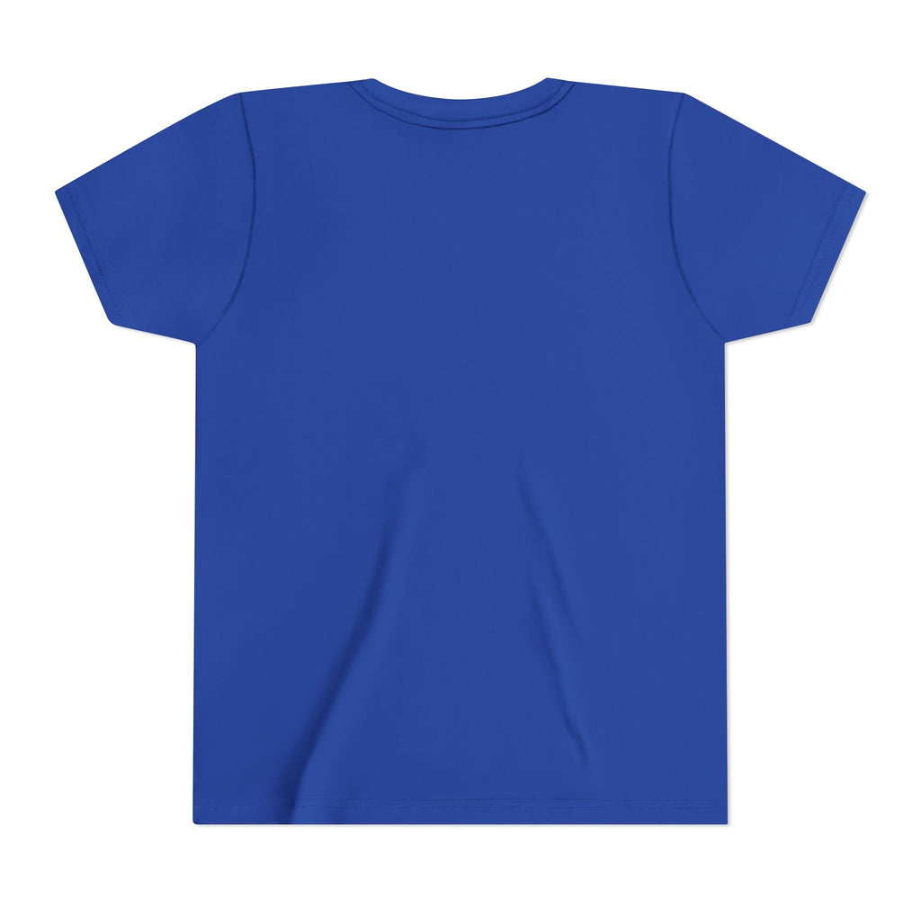 Youth Teacher Tee — Colorful Retro "Teacher" Text with Bow Pencil Graphic