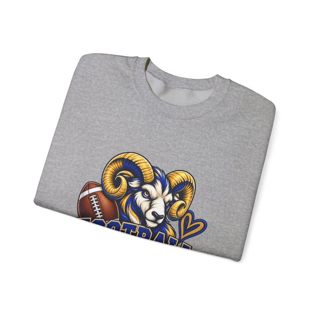 Football Mom Sweatshirt – Ram Mascot Graphic Crewneck