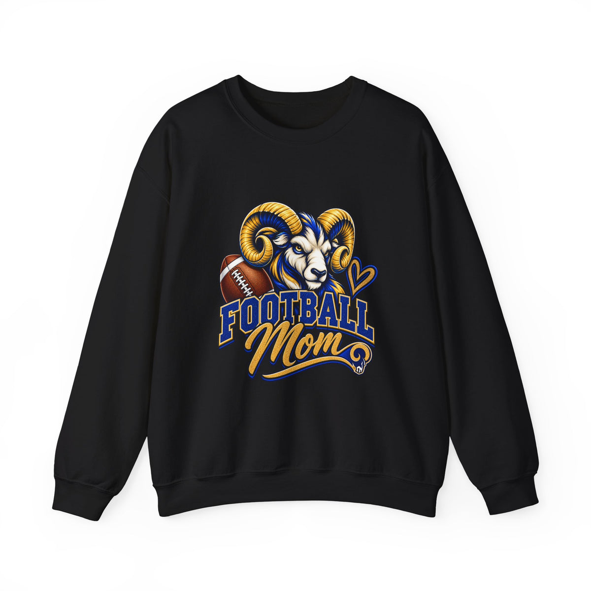 Football Mom Sweatshirt – Ram Mascot Graphic Crewneck