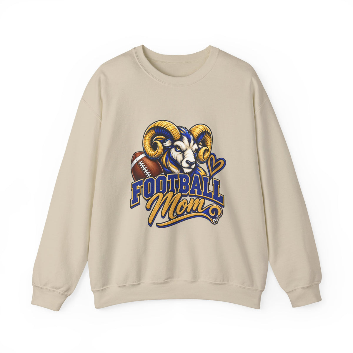 Football Mom Sweatshirt – Ram Mascot Graphic Crewneck