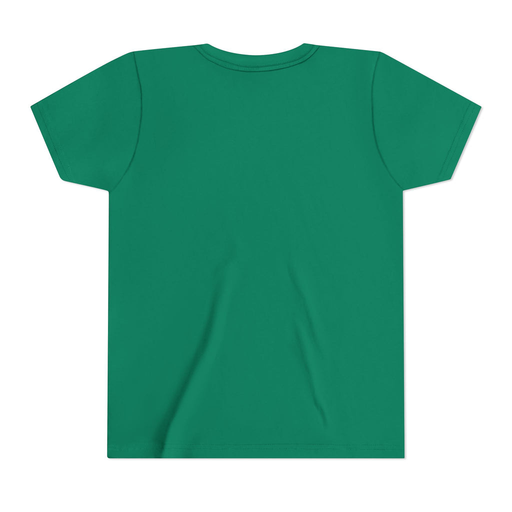 Youth Teacher Tee — Colorful Retro "Teacher" Text with Bow Pencil Graphic