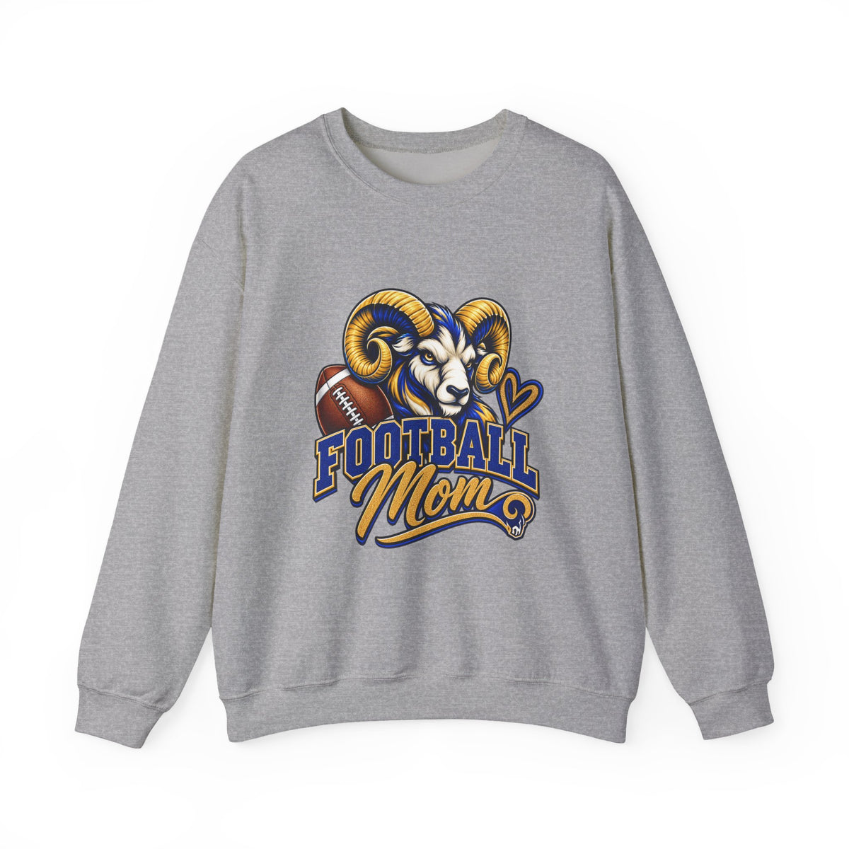 Football Mom Sweatshirt – Ram Mascot Graphic Crewneck