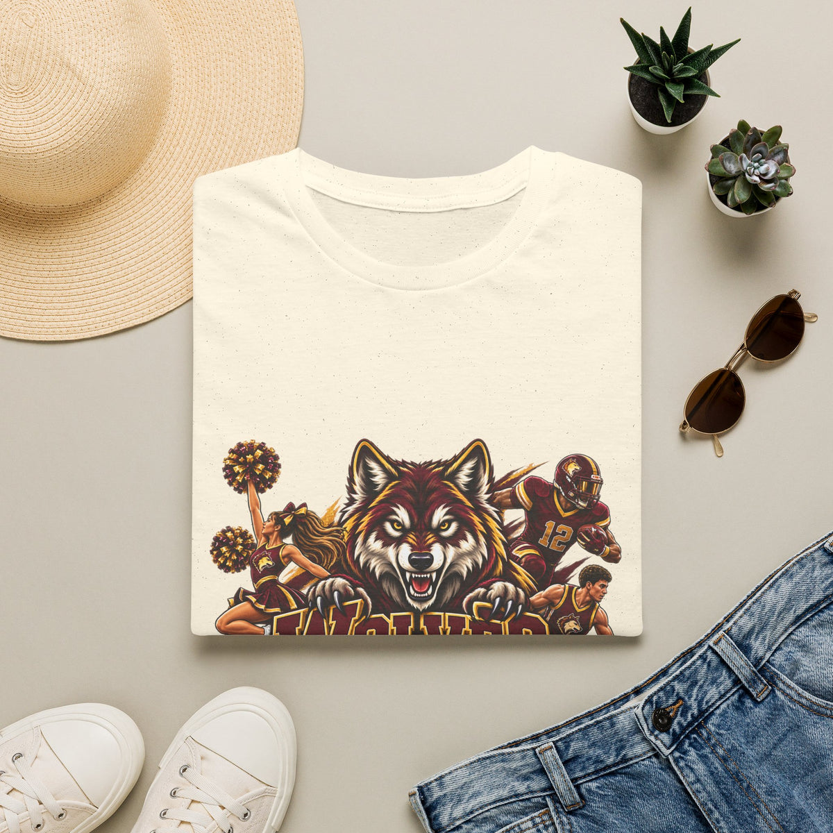 Wolves Mascot T-Shirt — Fierce Wolf Sports Graphic Tee