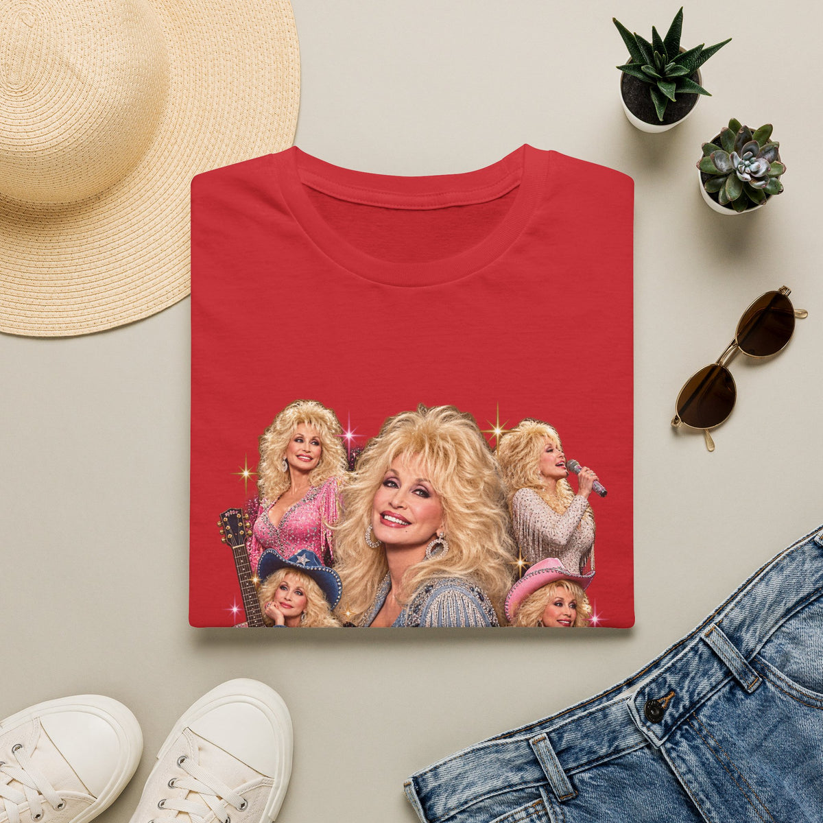 Dolly Parton Graphic T-Shirt — Vintage Collage Country Music Tee