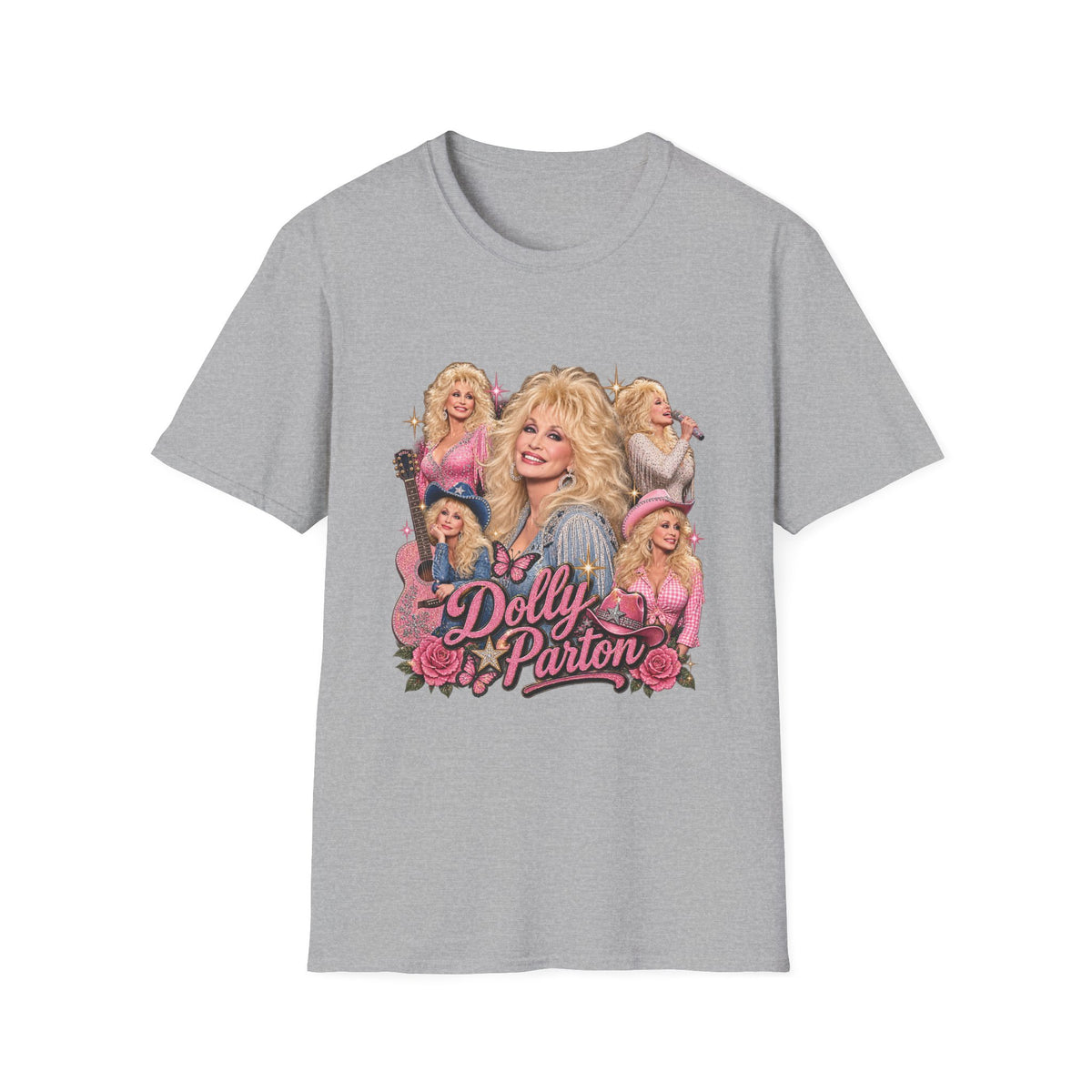 Dolly Parton Graphic T-Shirt — Vintage Collage Country Music Tee