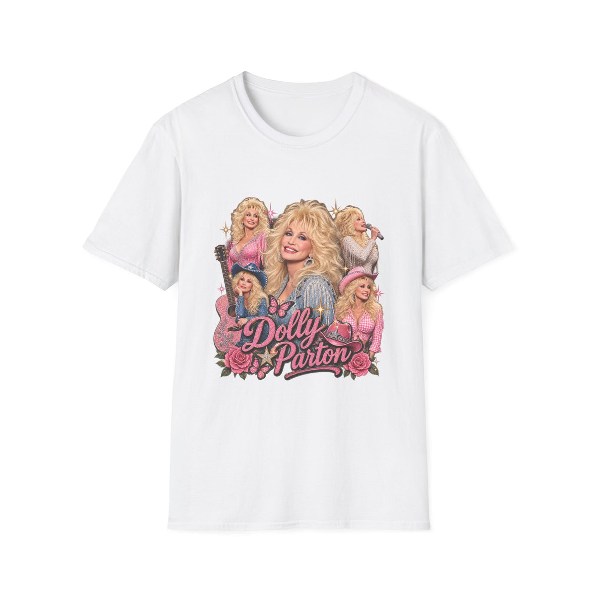Dolly Parton Graphic T-Shirt — Vintage Collage Country Music Tee