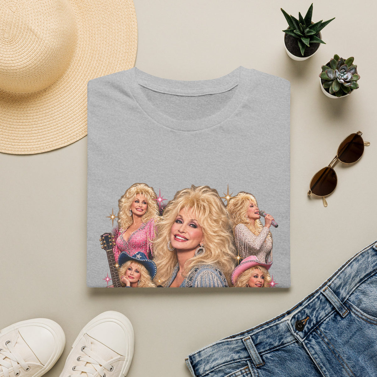 Dolly Parton Graphic T-Shirt — Vintage Collage Country Music Tee