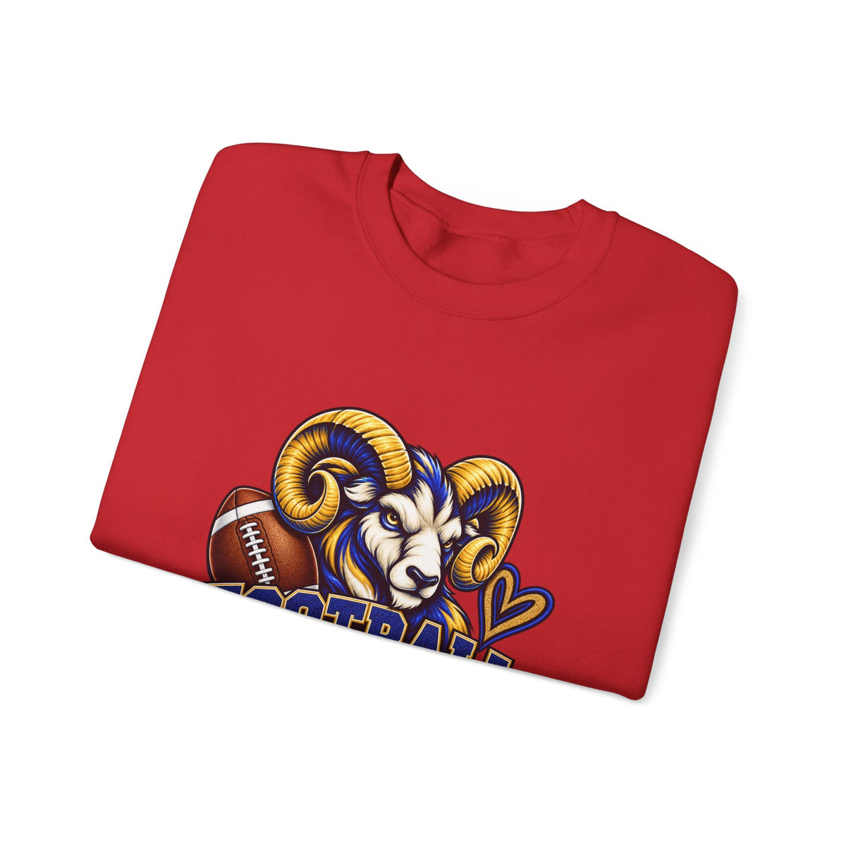 Football Mom Sweatshirt – Ram Mascot Graphic Crewneck
