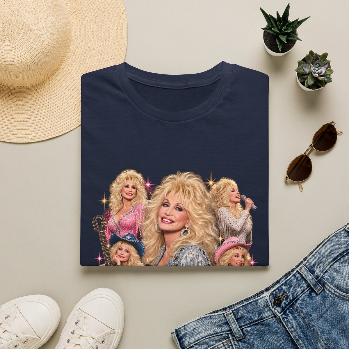 Dolly Parton Graphic T-Shirt — Vintage Collage Country Music Tee