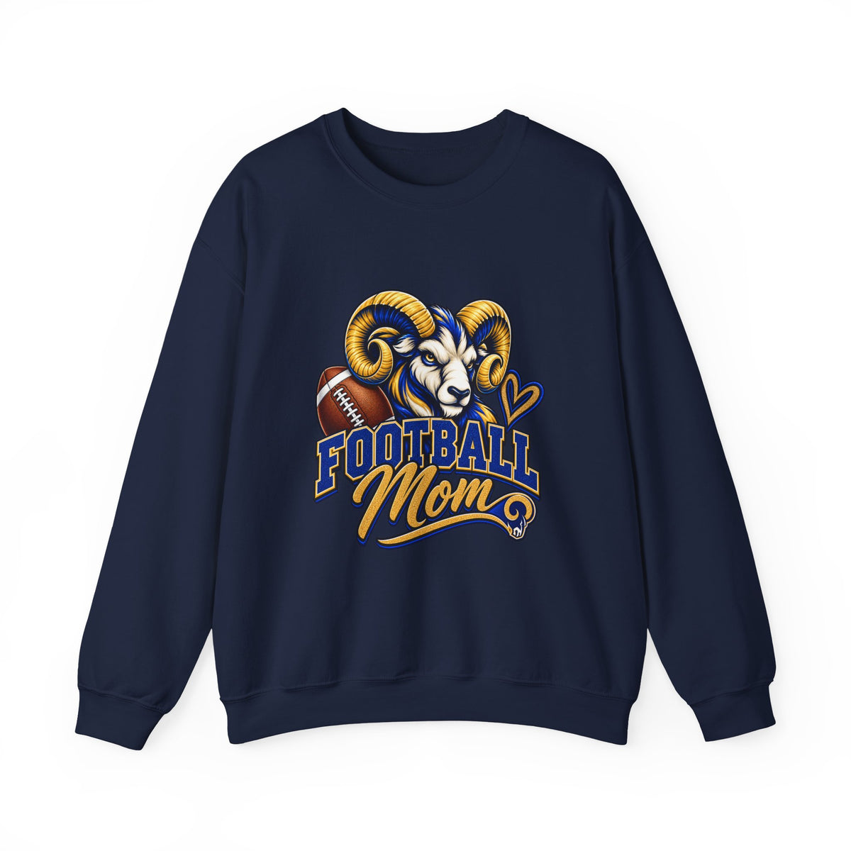 Football Mom Sweatshirt – Ram Mascot Graphic Crewneck