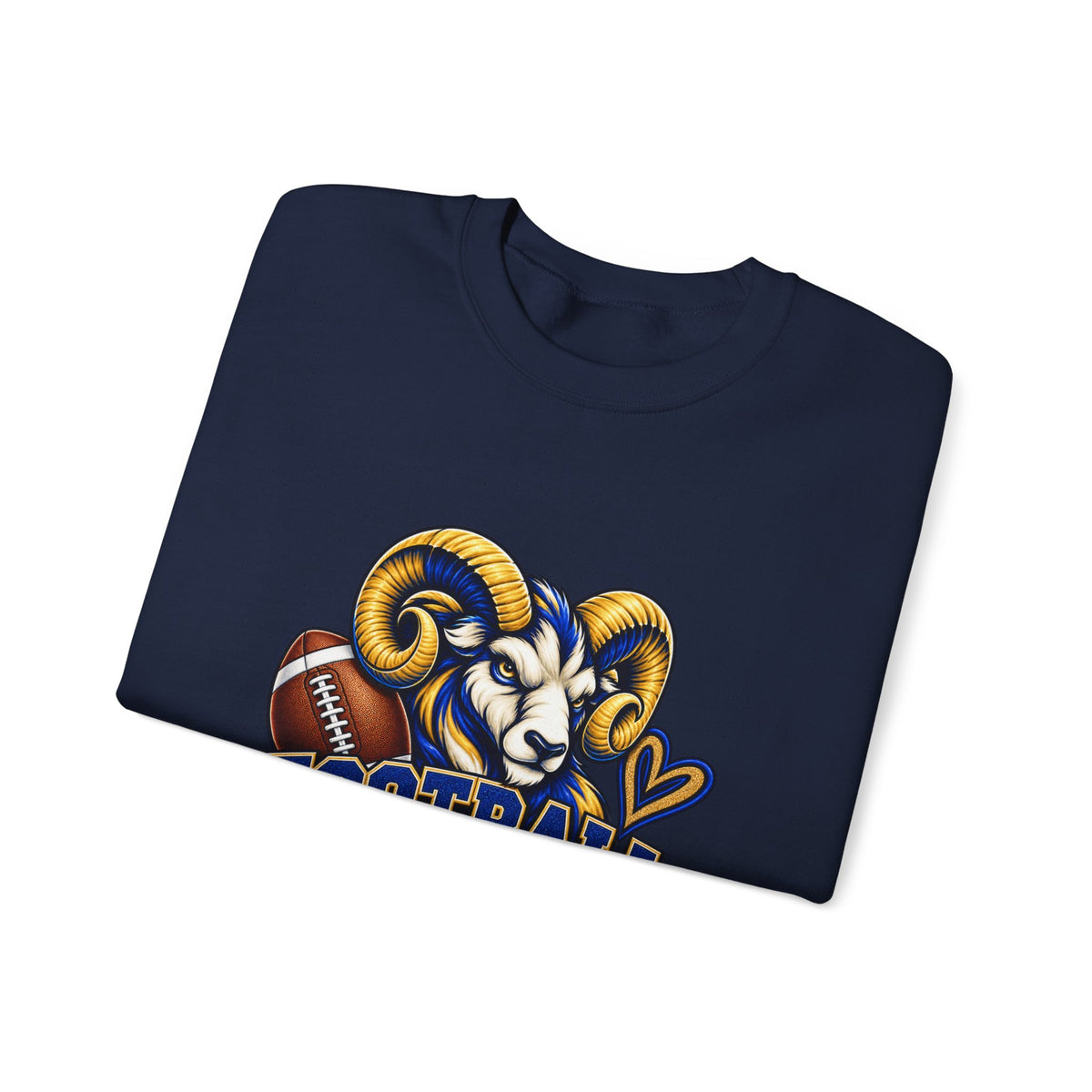 Football Mom Sweatshirt – Ram Mascot Graphic Crewneck