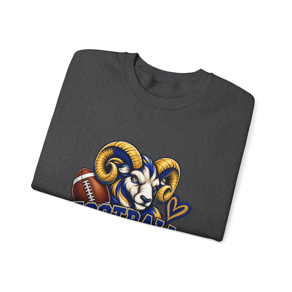 Football Mom Sweatshirt – Ram Mascot Graphic Crewneck