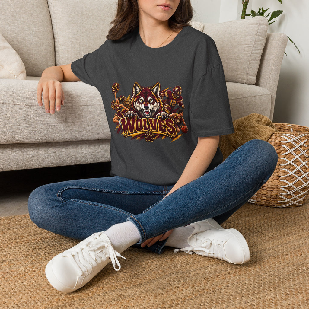 Wolves Mascot T-Shirt — Fierce Wolf Sports Graphic Tee