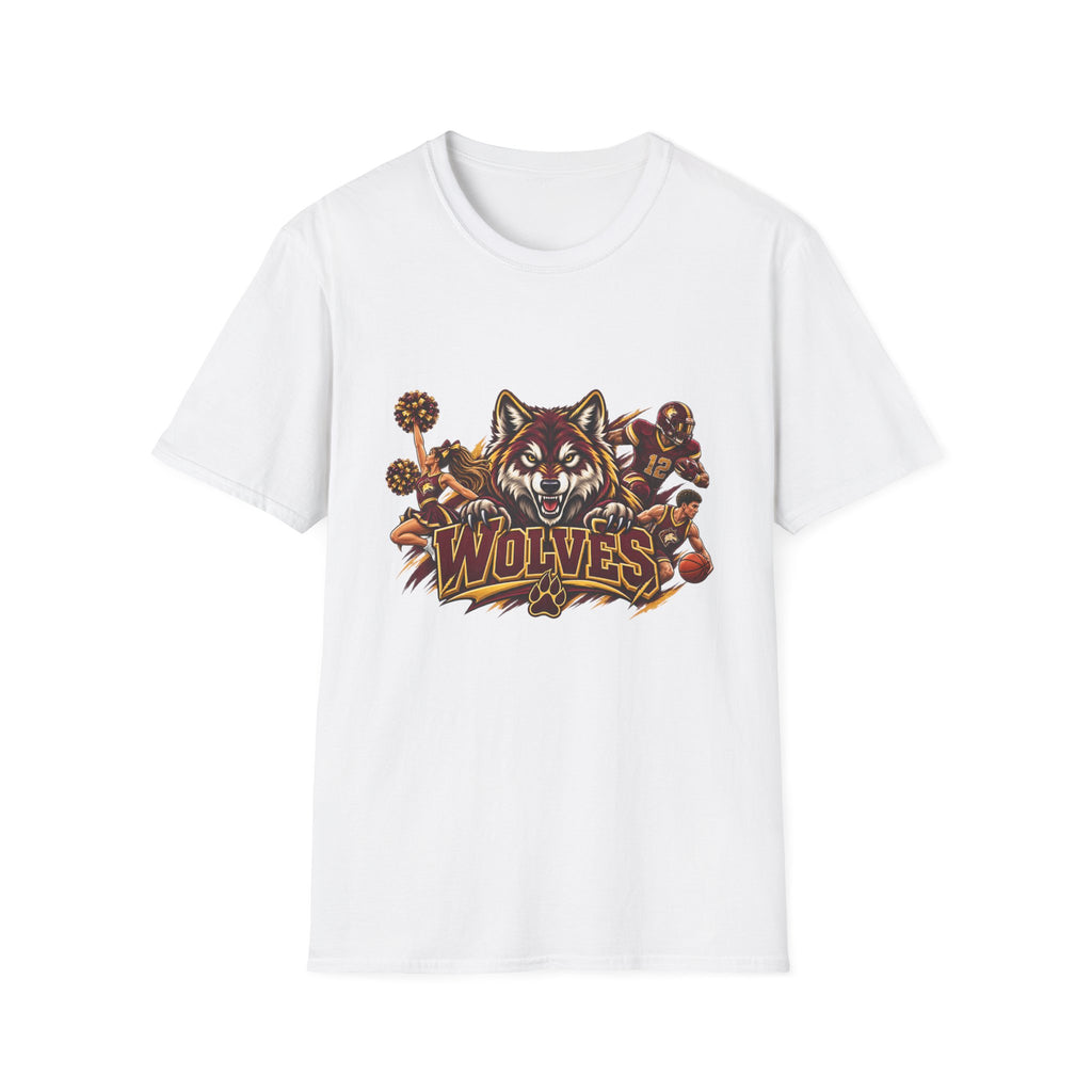 Wolves Mascot T-Shirt — Fierce Wolf Sports Graphic Tee