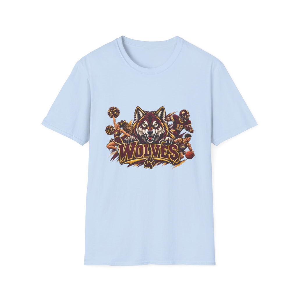 Wolves Mascot T-Shirt — Fierce Wolf Sports Graphic Tee