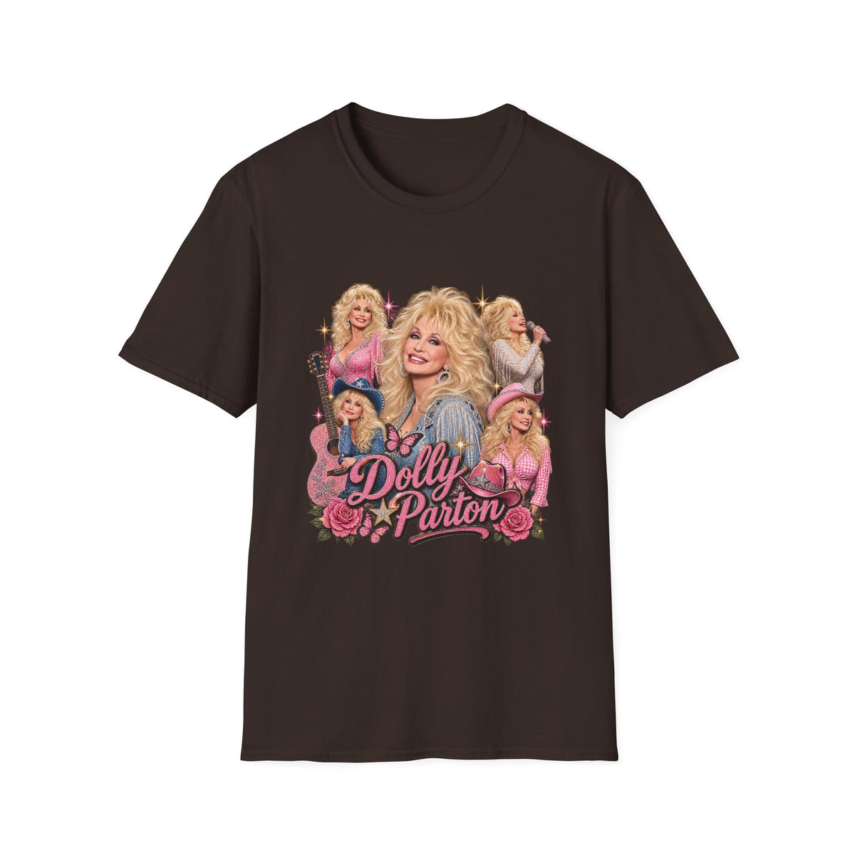 Dolly Parton Graphic T-Shirt — Vintage Collage Country Music Tee