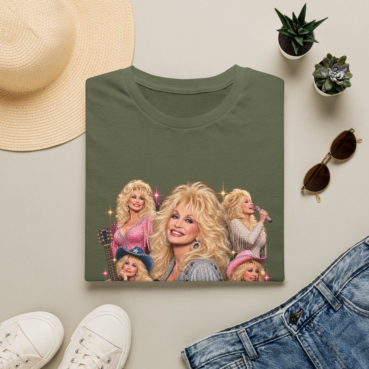 Dolly Parton Graphic T-Shirt — Vintage Collage Country Music Tee