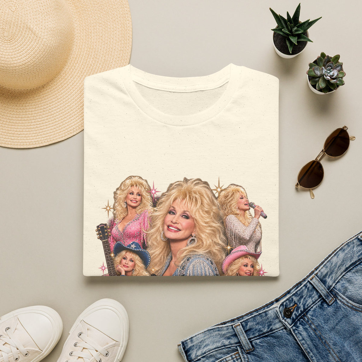 Dolly Parton Graphic T-Shirt — Vintage Collage Country Music Tee