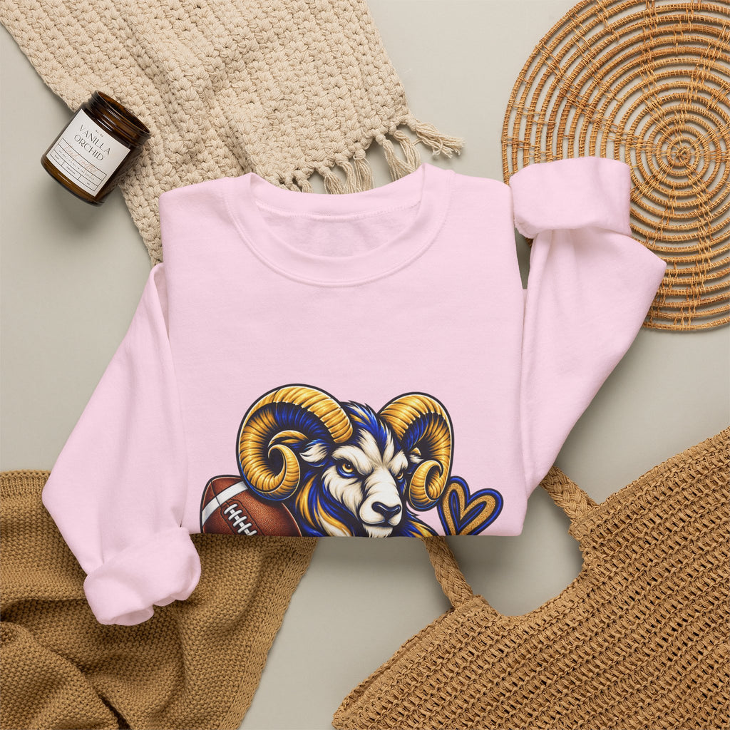 Football Mom Sweatshirt – Ram Mascot Graphic Crewneck