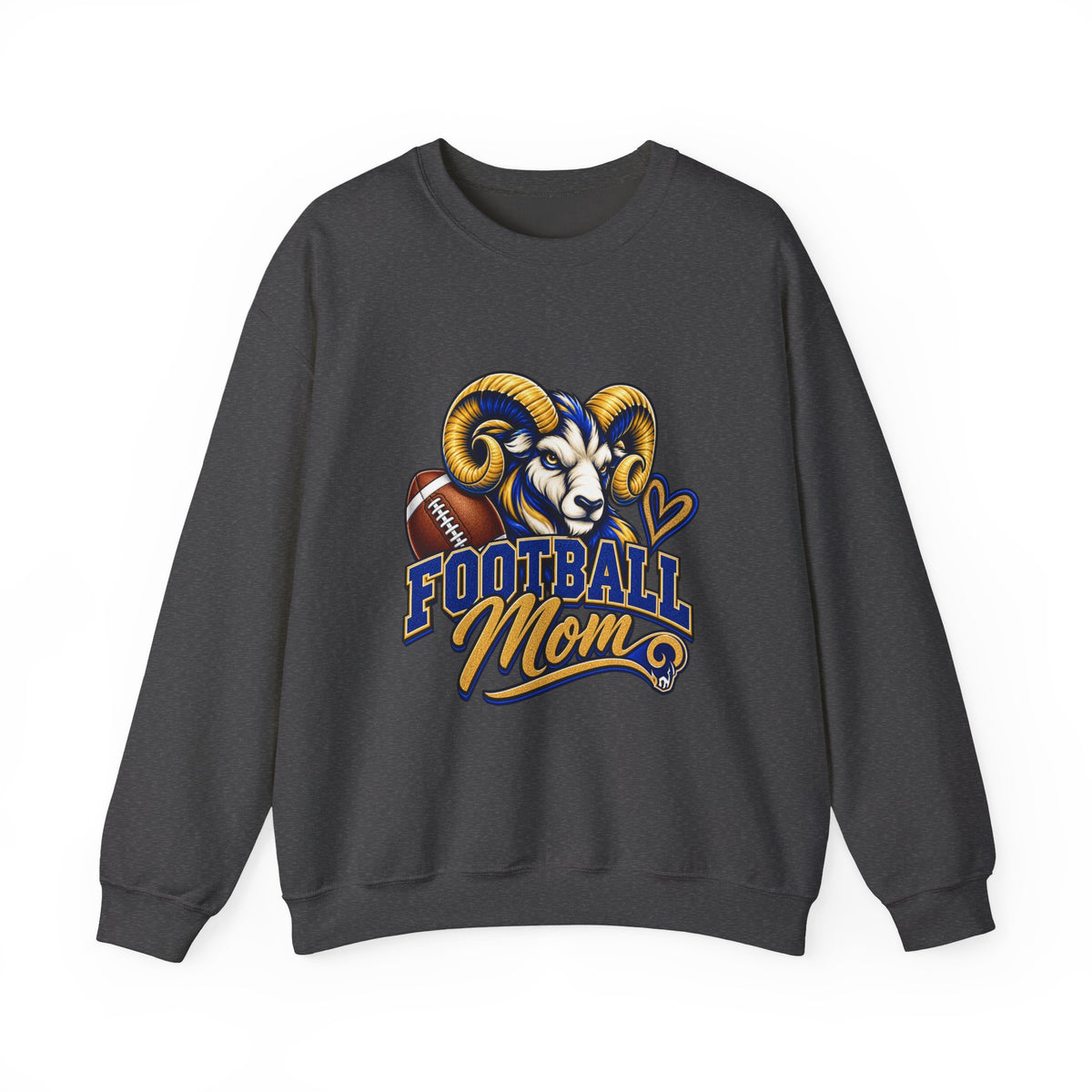 Football Mom Sweatshirt – Ram Mascot Graphic Crewneck