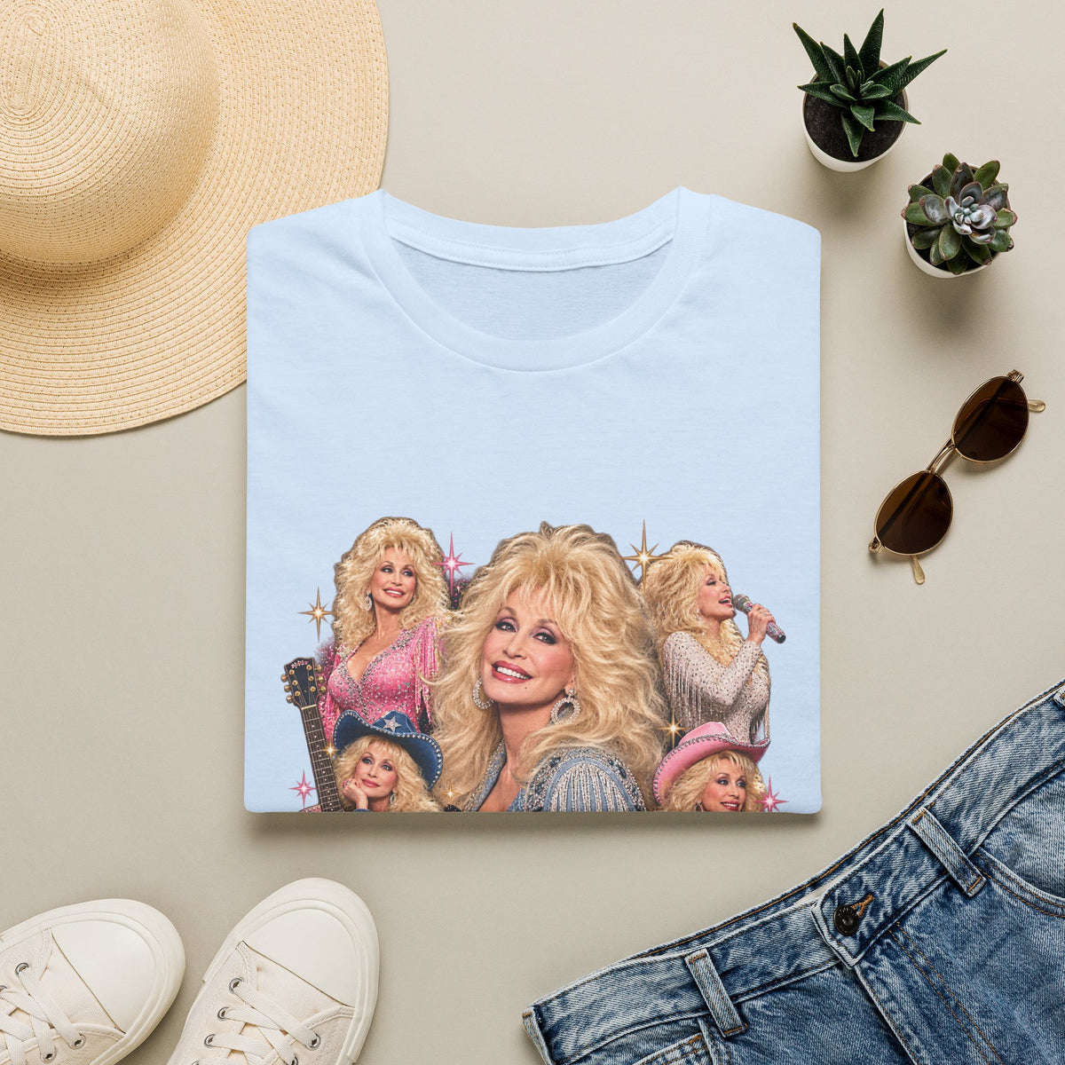 Dolly Parton Graphic T-Shirt — Vintage Collage Country Music Tee