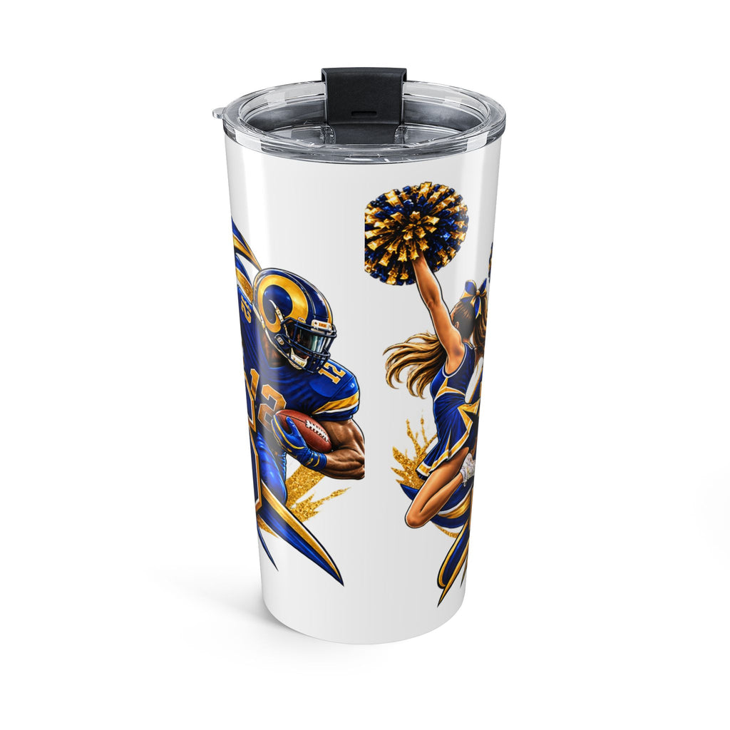 Rams Sports Tumbler 20oz – Team Mascot Basketball & Cheer Insulated Travel Cup