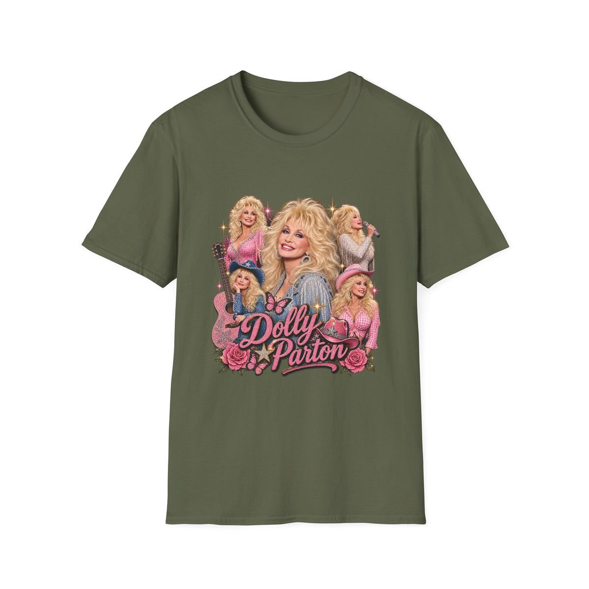 Dolly Parton Graphic T-Shirt — Vintage Collage Country Music Tee