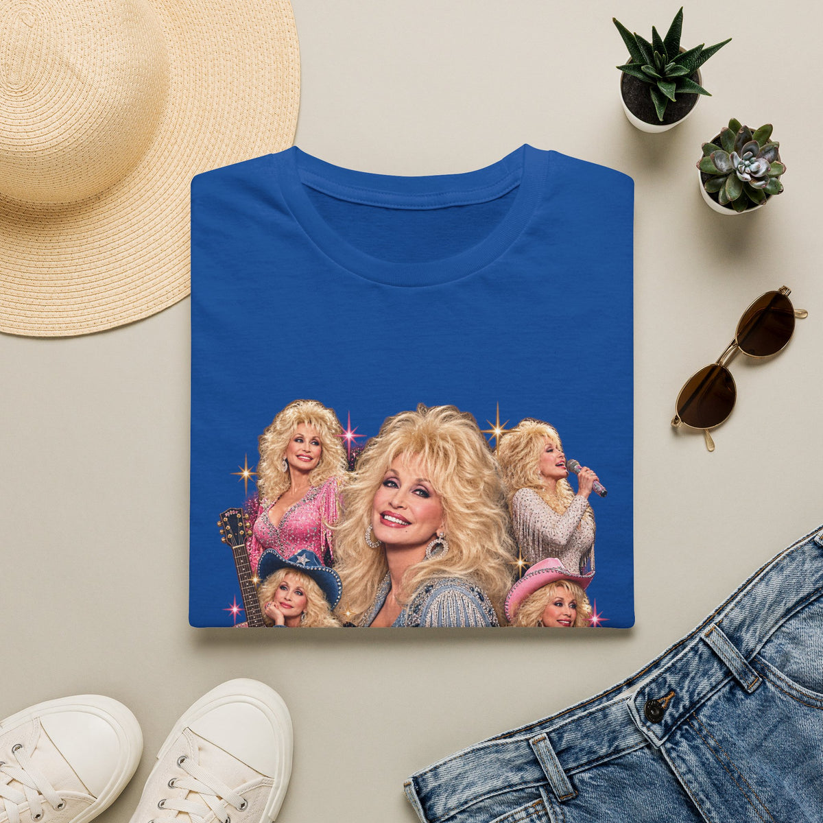 Dolly Parton Graphic T-Shirt — Vintage Collage Country Music Tee