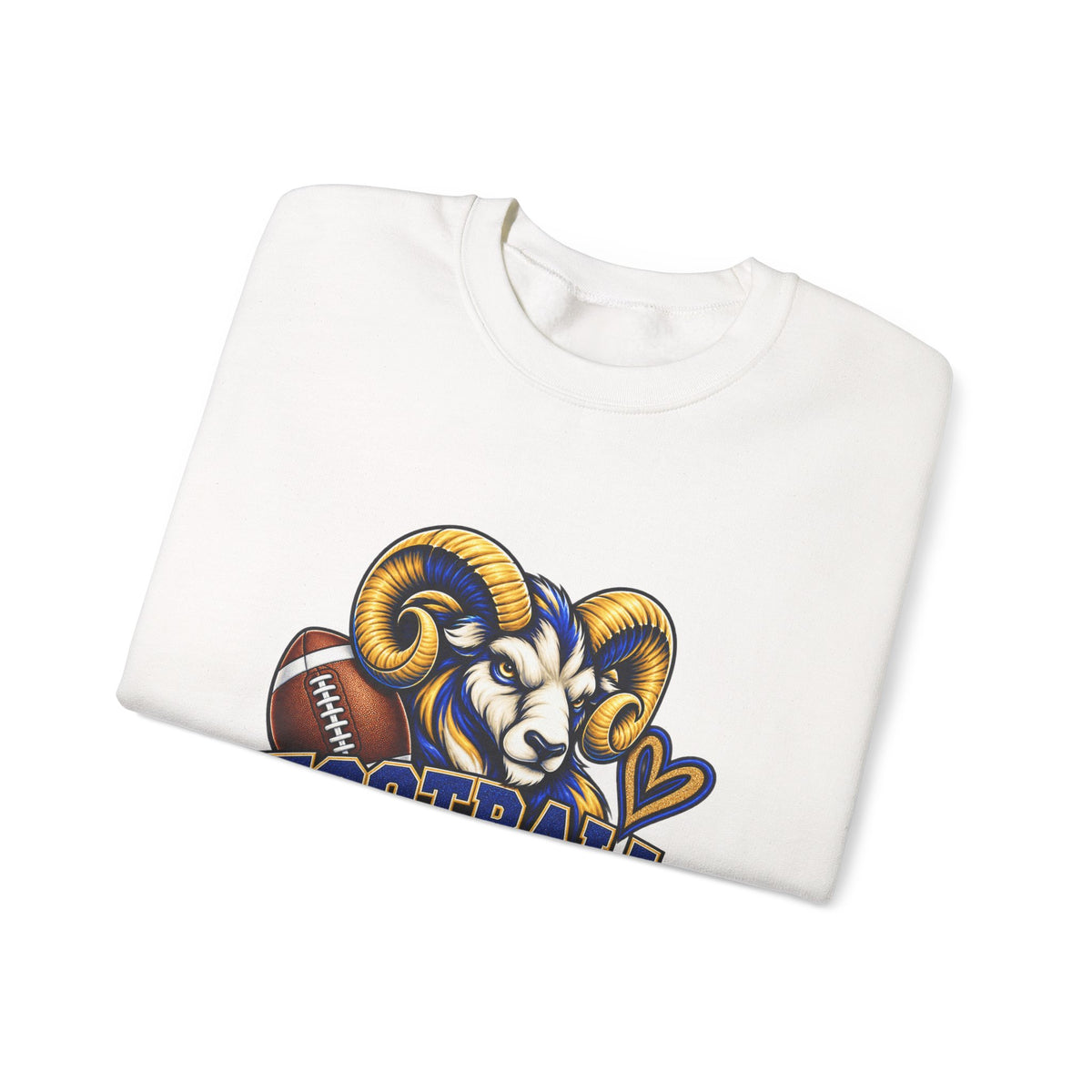 Football Mom Sweatshirt – Ram Mascot Graphic Crewneck